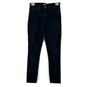 BDG Size‎ 26x29 Jeans Black Dark Wash Raw Hem high Rise Twig Skinny Ankle Denim